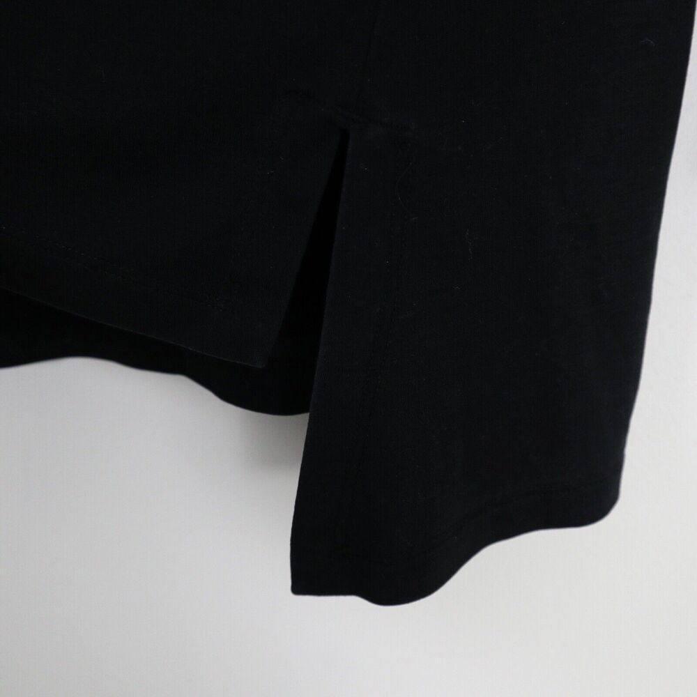 Eileen Fisher Size S Tencel Interlock Ballet Neck Top Slit High Low Hem Black - Picture 8 of 12